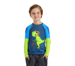Camiseta de proteção Dinossauro Green